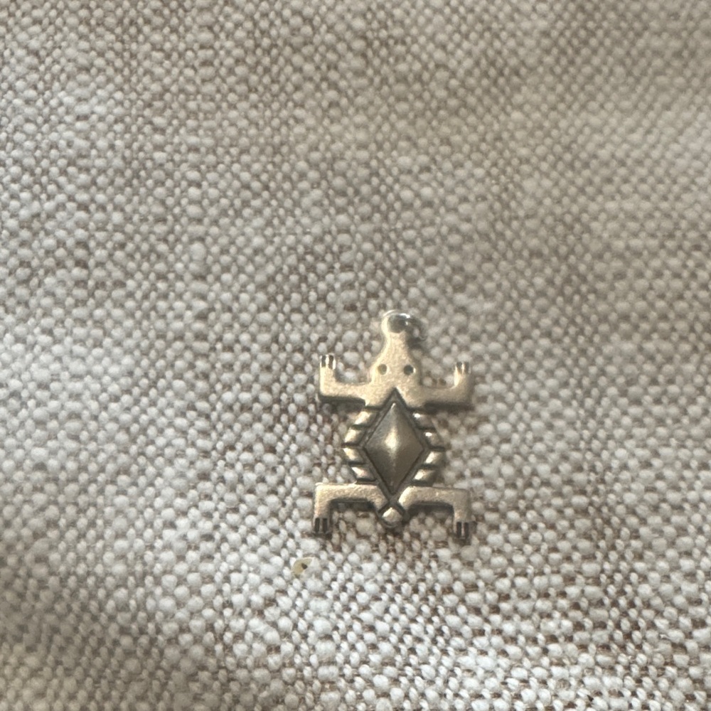 Sterling Horned Toad Tribal Pendant - Silver